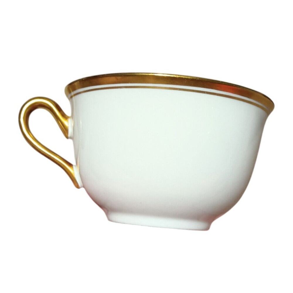 Johnson Brother‎ England white and Gold trimmed china Tea cups set of 3